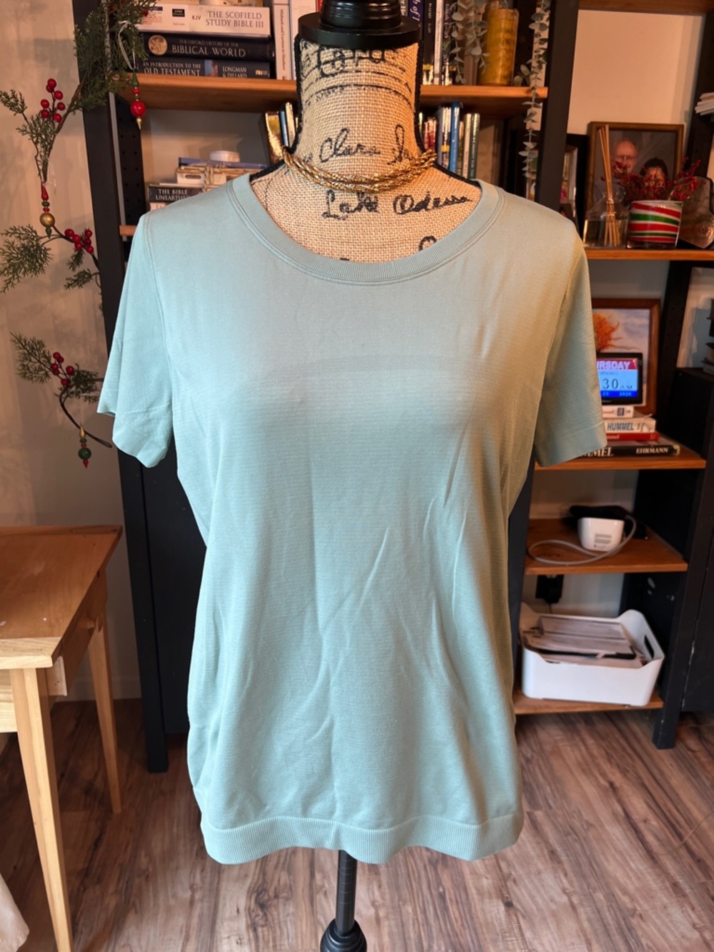lululemon athletica Sage Green Crewneck Short-Sleeve Top